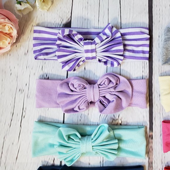 Bundle of 8 - Baby Big Bow Headbands - Picture 12 of 12